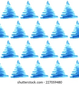 Blue Christmas seamless pattern