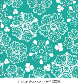 Blue christmas seamless pattern with snowflakes
