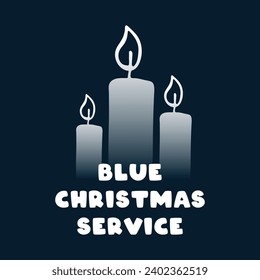 Blue Christmas Service. Flat design vector. Eps 10.