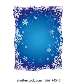 Blue Christmas Snowflakes Background
