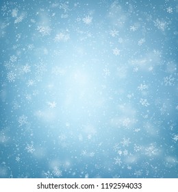 Blue Christmas snowflakes background. EPS 10
