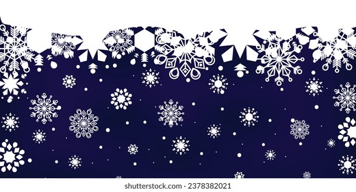 Blue Christmas snowflakes background vector
