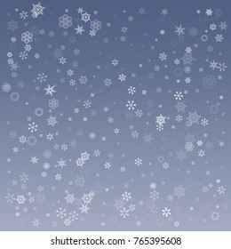 Blue Christmas snowflakes background. Vector illustration