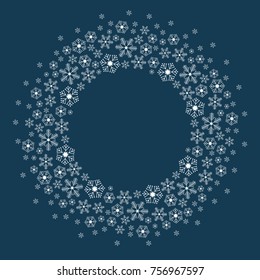 Blue christmas snowflakes illustration vector