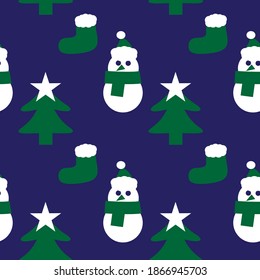 Blue Christmas Snowman fondo de patrón transparente para gráficos de sitios web, textil de moda