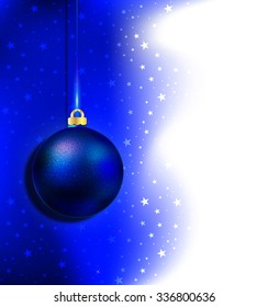 Blue Christmas toys for the New Year