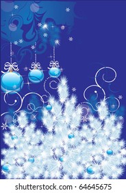 Blue christmas tree