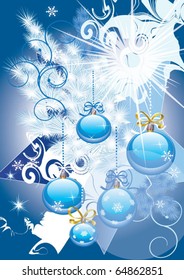 Blue christmas tree