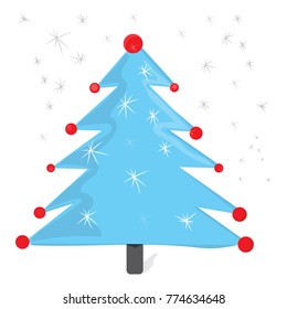 blue christmas tree