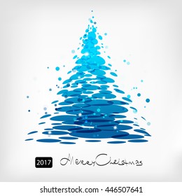 Blue Christmas tree art