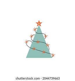 árbol de navidad azul sobre fondo blanco