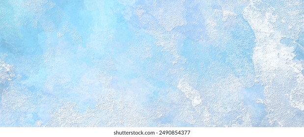 Blue Christmas vector background with vector grunge texture. Winter illustration. Frozen glass. Snow.