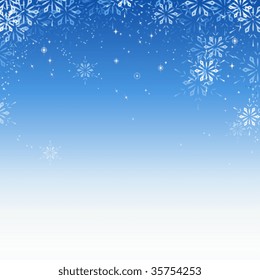 Blue Christmas and winter background.