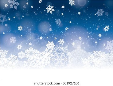 Blue Christmas winter background