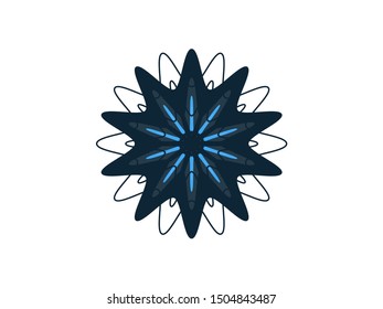 Blue Christmas xmas celebrating decorative star snowflake flower 