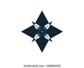 Blue Christmas xmas celebrating decorative star snowflake flower 