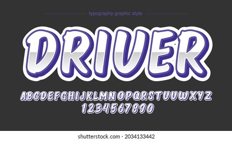 Blue chrome bold brush typography
