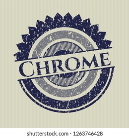 Blue Chrome distress rubber stamp