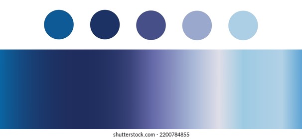 Blue Chrome Gradient Color Palette Primary Stock Vector (Royalty Free ...