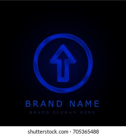 Up blue chromium metallic logo