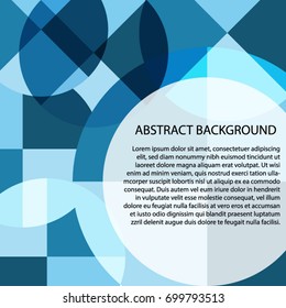 blue circle abstract background with space for add text 3d vector design