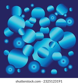 blue circle abstract background vector