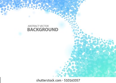 blue circle abstract background, vector art and illustration.