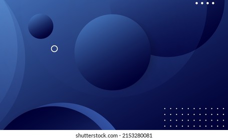 Blue Circle Abstract Shape. Dynamic textured geometric element design with dots decoration. Modern gradient light vector illustration
