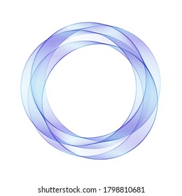  Círculo azul. Ola abstracta. Logotipo. Diseño para publicidad