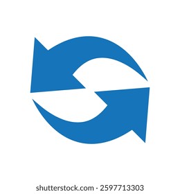 
blue circle arrow vector design