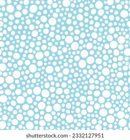 Fondo de círculo azul, patrón sin costuras. Fondo de vectores simple y repetible. Papel de pared minimalista.
