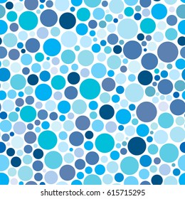 Blue circle background, seamless pattern.Vector illustration