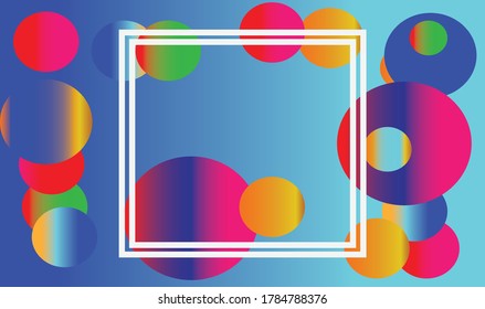 Blue Circle Bubble Background Template vector