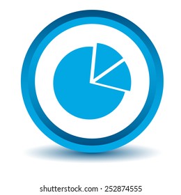Blue circle chart icon on a white background. Vector illustration