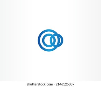 icono de diseño de logotipo de concepto de círculo azul