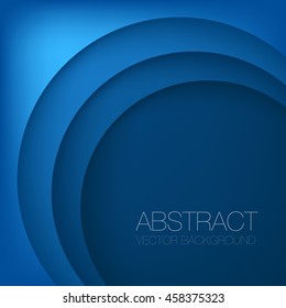 Blue circle curve vector background