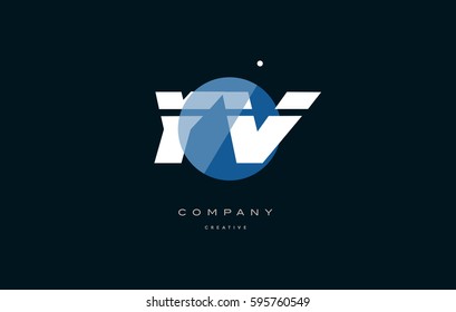 blue circle dot big font alphabet company letter logo white design vector icon template yv y v
