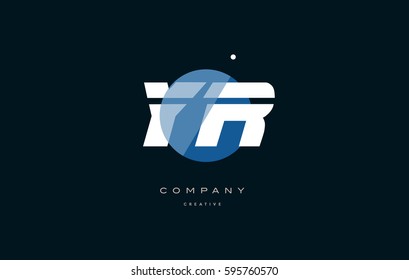 blue circle dot big font alphabet company letter logo white design vector icon template yr y r