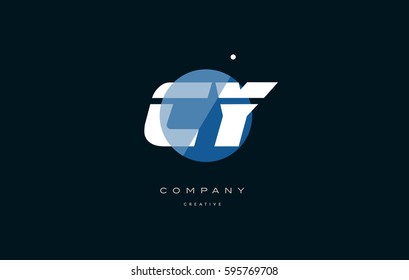 blue circle dot big font alphabet company letter logo white design vector icon template cy c y 