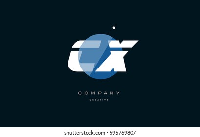 blue circle dot big font alphabet company letter logo white design vector icon template c x cx