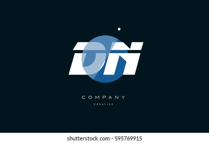 blue circle dot big font alphabet company letter logo white design vector icon template dn d n