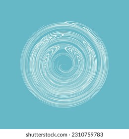 blue circle dynamic lines 3d vector illustration
