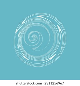 blue circle dynamic lines 3d vector illustration