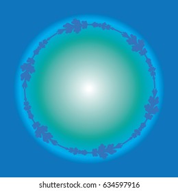 blue circle flower  on a blue background