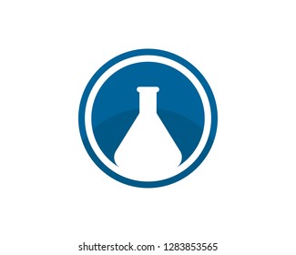 blue circle gestalt chemical flask