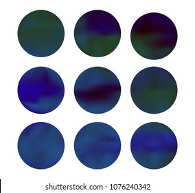 Blue circle gradient set with modern abstract backgrounds. Colorful fluid covers for calendar, brochure, invitation, cards. Template with round gradient set for screens and mobile app.
