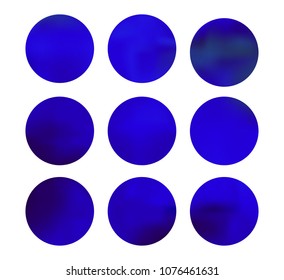 Blue circle gradient set with modern abstract backgrounds. Colorful fluid covers for calendar, brochure, invitation, cards. Template with round gradient set for screens and mobile app.