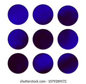 Blue circle gradient set with modern abstract backgrounds. Colorful fluid covers for calendar, brochure, invitation, cards. Template with round gradient set for screens and mobile app.