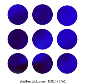 Blue circle gradient set with modern abstract backgrounds. Colorful fluid covers for calendar, brochure, invitation, cards. Template with round gradient set for screens and mobile app.