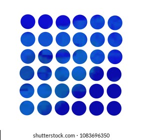 Blue circle gradient set with modern abstract backgrounds. Colorful fluid covers for calendar, brochure, invitation, cards. Template with round gradient set for screens and mobile app.